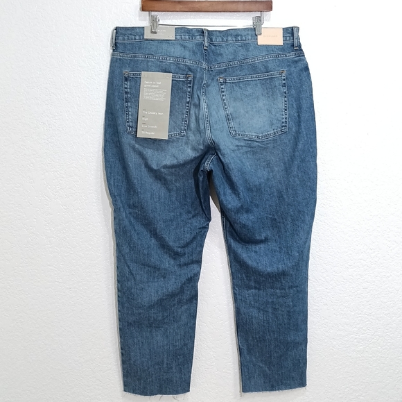 Everlane The Checky Raw Cut Hem High Rise Low stretch Jeans - Picture 4 of 8